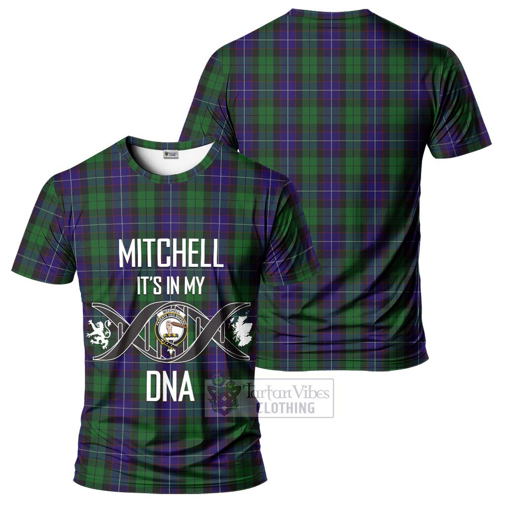 Mitchell Tartan T-Shirt with Family Crest DNA In Me Style - Tartan Vibes Clothing