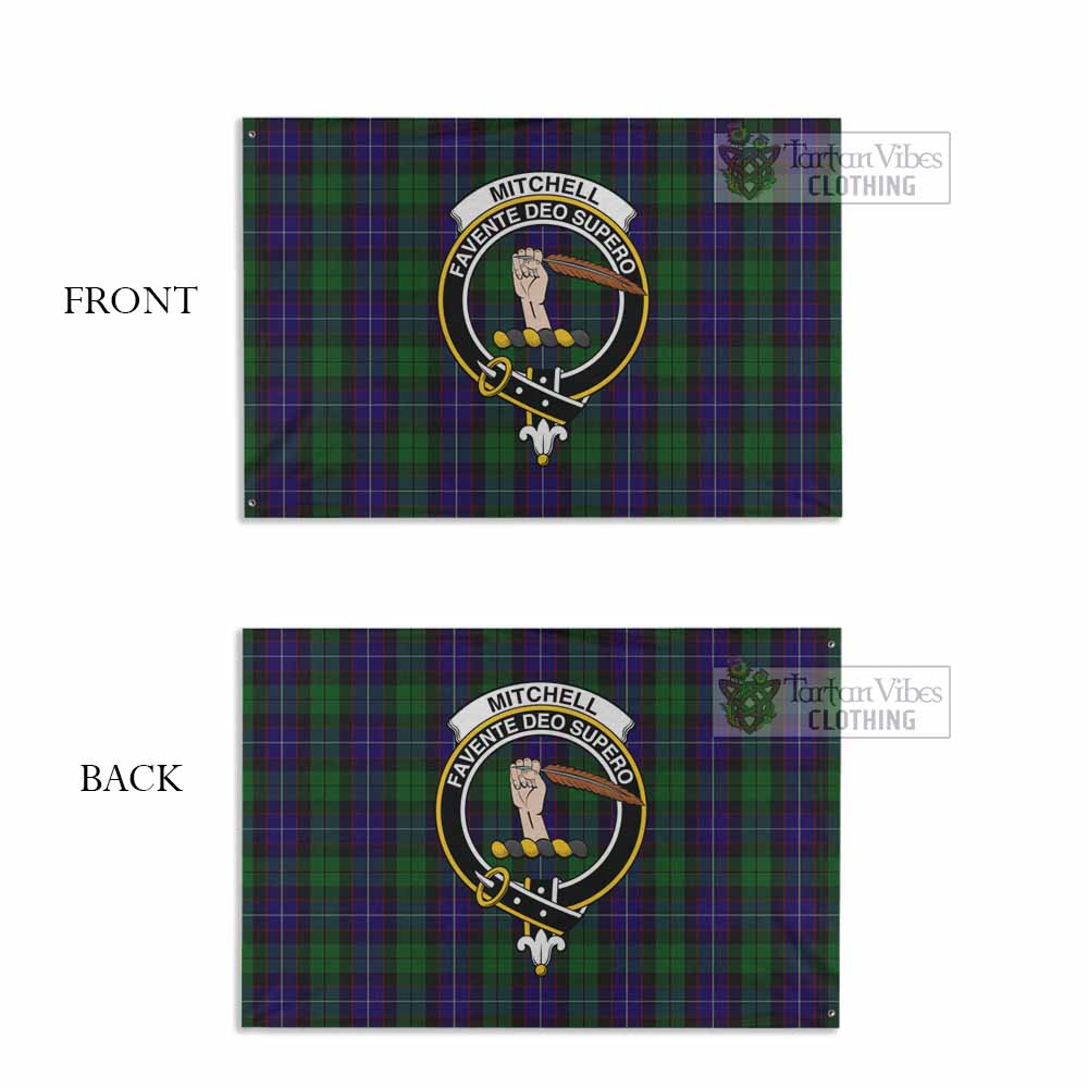 Mitchell Tartan House Flag with Family Crest - Tartan Vibes Clothing