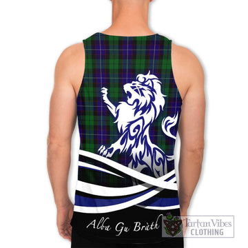 Mitchell Tartan Men's Tank Top with Alba Gu Brath Regal Lion Emblem