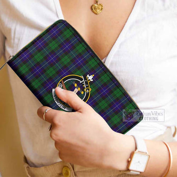 Mitchell Tartan Women's Leather Wallet with Family Crest - Tartan Vibes Clothing