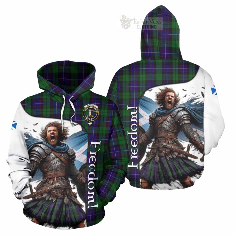 Tartan Vibes Clothing Mitchell Crest Tartan Hoodie Inspired by the Freedom of Scottish Warrior