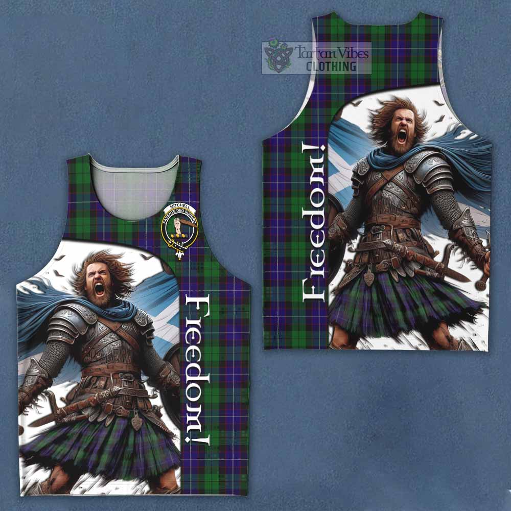 Tartan Vibes Clothing Mitchell Crest Tartan Men's Tank Top Inspired by the Freedom of Scottish Warrior