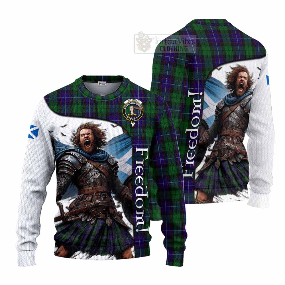 Tartan Vibes Clothing Mitchell Crest Tartan Knitted Sweater Inspired by the Freedom of Scottish Warrior