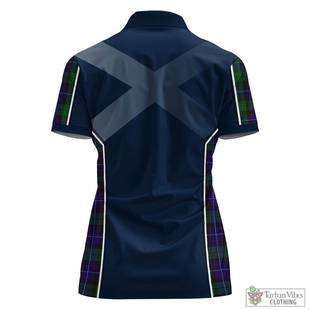 Tartan Vibes Clothing Mitchell Tartan Women's Polo Shirt with Family Crest and Scottish Thistle Vibes Sport Style