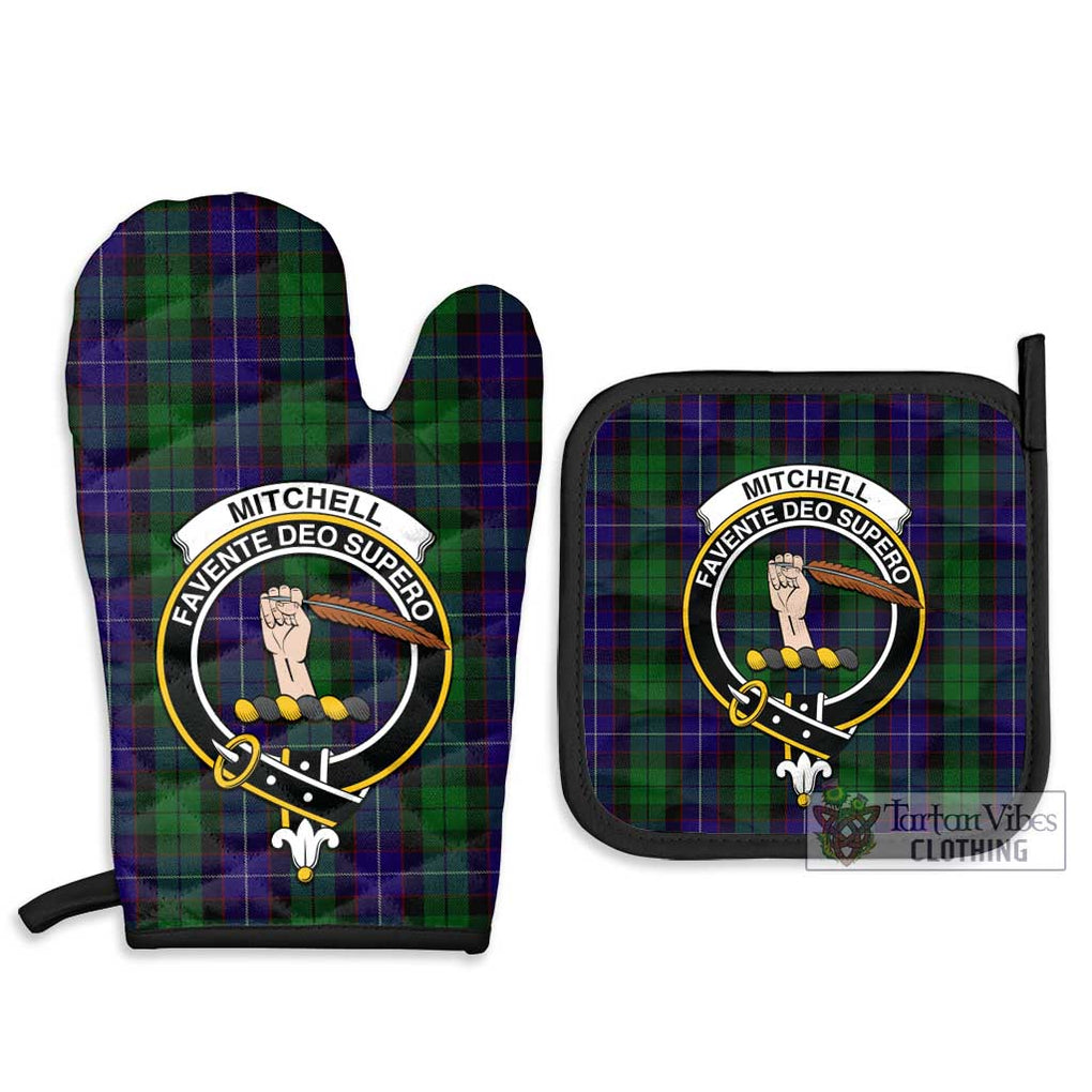 Mitchell Tartan Combo Oven Mitt & Pot-Holder with Family Crest - Tartan Vibes Clothing