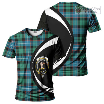 Mitchell Ancient Tartan T-Shirt with Family Crest Circle Style