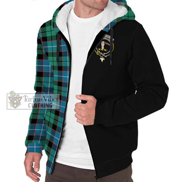 Mitchell Ancient Tartan Sherpa Hoodie with Family Crest and Half Of Me Style