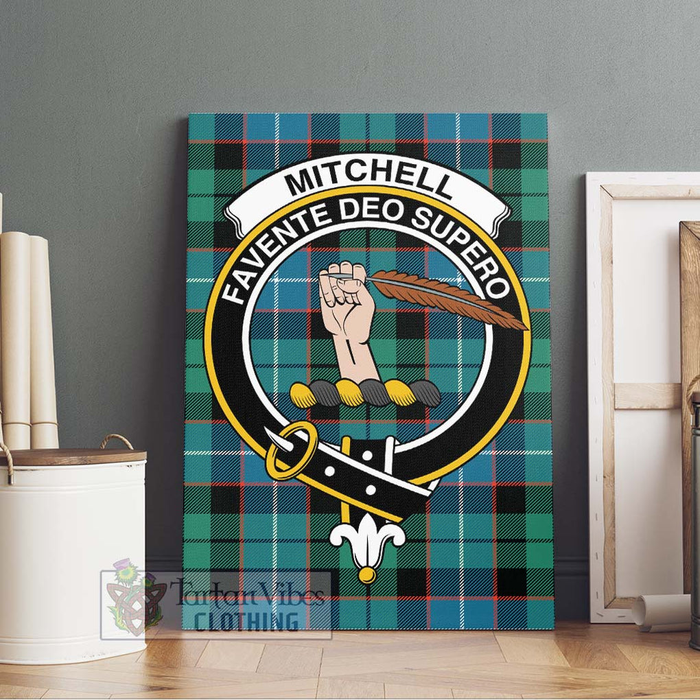 Mitchell Ancient Tartan Canvas Print Wall Art with Family Crest Without Frame - Tartan Vibes Clothing