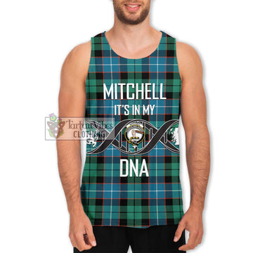 Mitchell Ancient Tartan Men's Tank Top with Family Crest DNA In Me Style