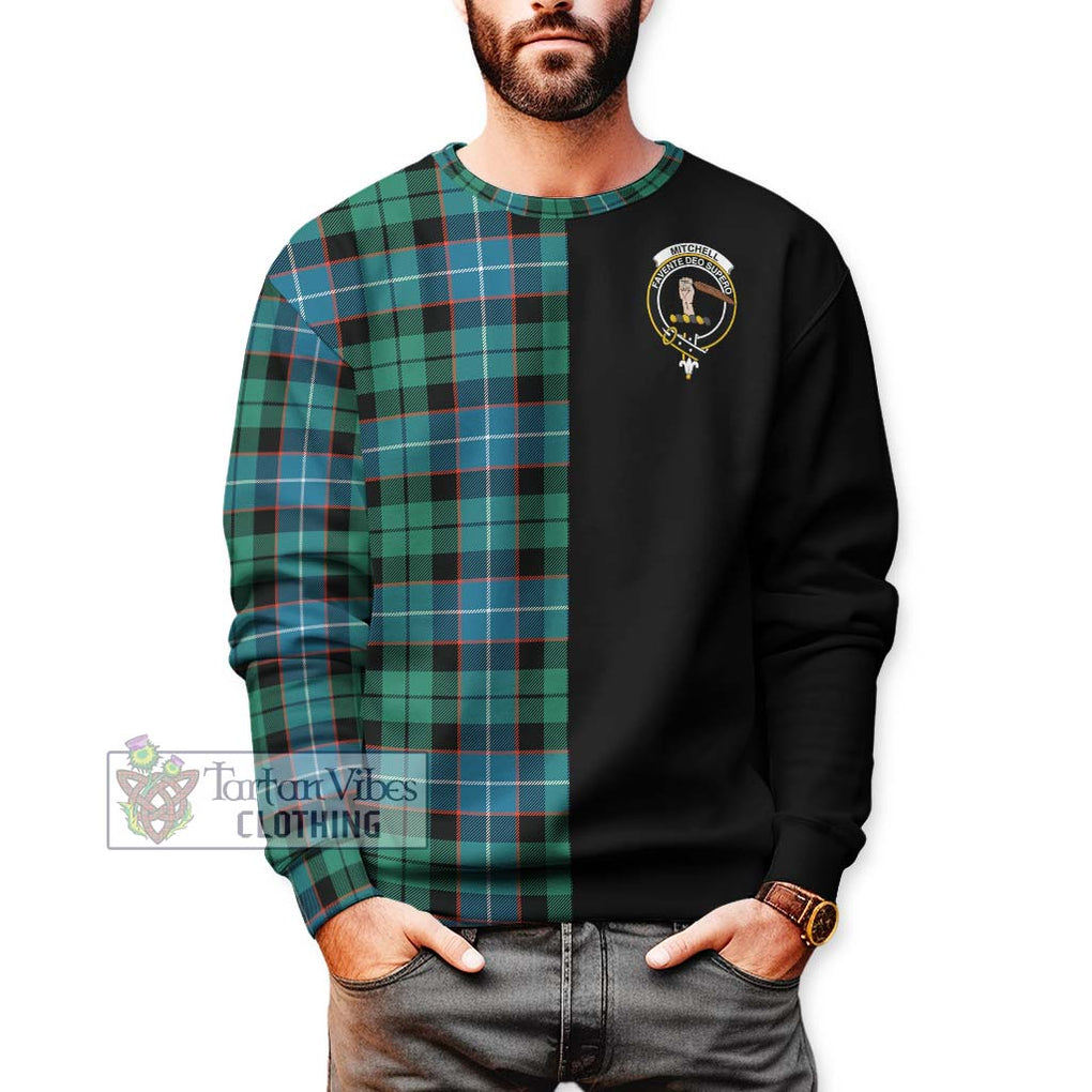 Mitchell Ancient Tartan Sweatshirt with Family Crest and Half Of Me Style Unisex - Tartanvibesclothing Shop