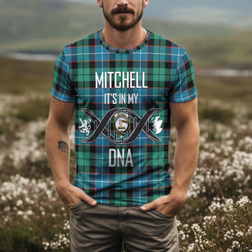 Mitchell Ancient Tartan T-Shirt with Family Crest DNA In Me Style