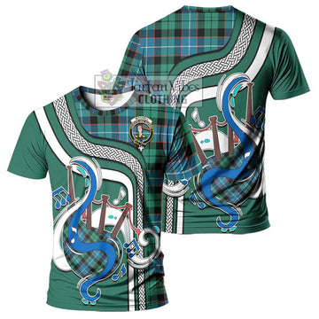 Mitchell Ancient Tartan T-Shirt with Epic Bagpipe Style