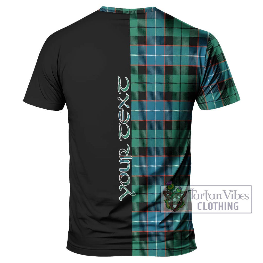 Mitchell Ancient Tartan T-Shirt with Family Crest and Half Of Me Style - Tartanvibesclothing Shop