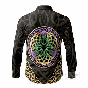 Mitchell Clan Crest Long Sleeve Button Shirts Celtic Scottish Thistle - Tartan Vibes Clothing