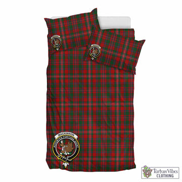 (Customer's Request) MacKinnon (McKinnon) Tartan Bedding Set with Family Crest In Style