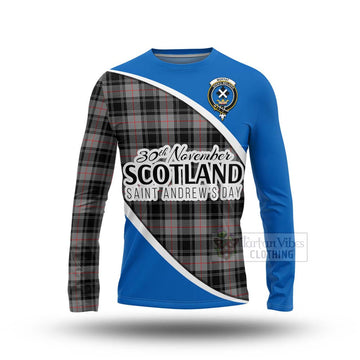 Moffat Family Crest Tartan Long Sleeve T-Shirt Celebrate Saint Andrew's Day in Style