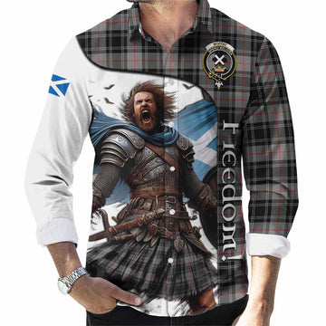 Moffat Crest Tartan Long Sleeve Button Shirt Inspired by the Freedom of Scottish Warrior