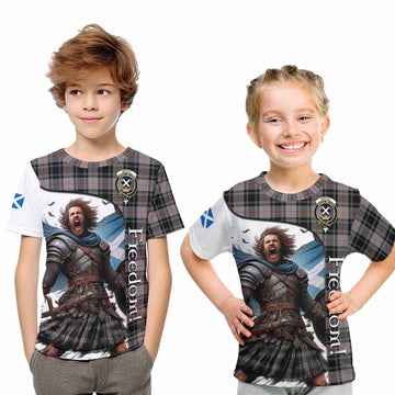 Moffat Crest Tartan Kid T-Shirt Inspired by the Freedom of Scottish Warrior