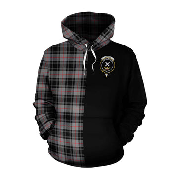 Moffat Tartan Cotton Hoodie with Family Crest and Half Of Me Style