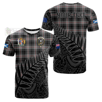 Moffat Crest Tartan Cotton T-shirt with New Zealand Silver Fern Half Style