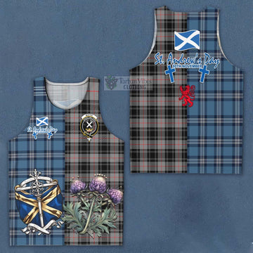 Moffat Tartan Men's Tank Top Happy St. Andrew's Day Half Tartan Style