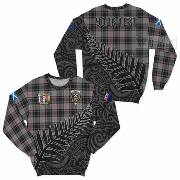 Moffat Crest Tartan Sweatshirt with New Zealand Silver Fern Half Style