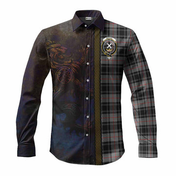 Moffat Tartan Family Crest Long Sleeve Button Shirt Alba Gu Brath Be Brave Lion Ancient Style Men's Shirt S - Tartan Vibes Clothing