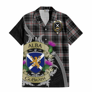 Moffat Tartan Family Crest Hawaiian Shirt Lion Rampant Royal Thistle Shield Celtic Inspired Kid - Tartan Vibes Clothing
