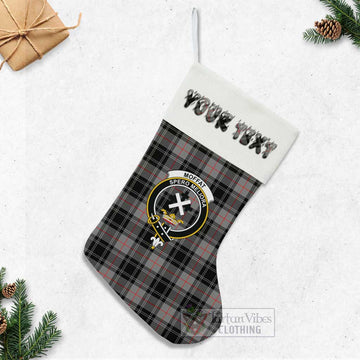 Moffat Tartan Family Crest Christmas Stocking with Personalized Text