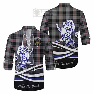 Moffat Tartan Ghillie Kilt Shirt with Alba Gu Brath Regal Lion Emblem