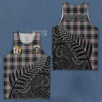 Moffat Crest Tartan Men's Tank Top with New Zealand Silver Fern Half Style