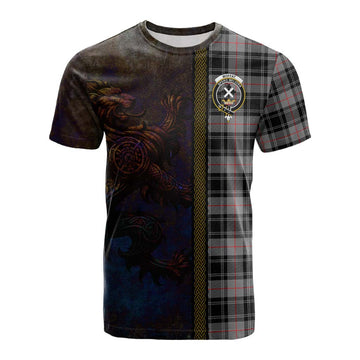 Moffat Tartan Family Crest Cotton T-shirt Alba Gu Brath Be Brave Lion Ancient Style Kid's Shirt - Tartan Vibes Clothing