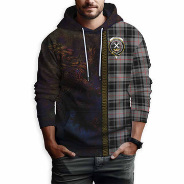 Moffat Tartan Family Crest Hoodie Alba Gu Brath Be Brave Lion Ancient Style Pullover Hoodie - Tartan Vibes Clothing