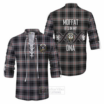 Moffat Tartan Ghillie Kilt Shirt with Family Crest DNA In Me Style