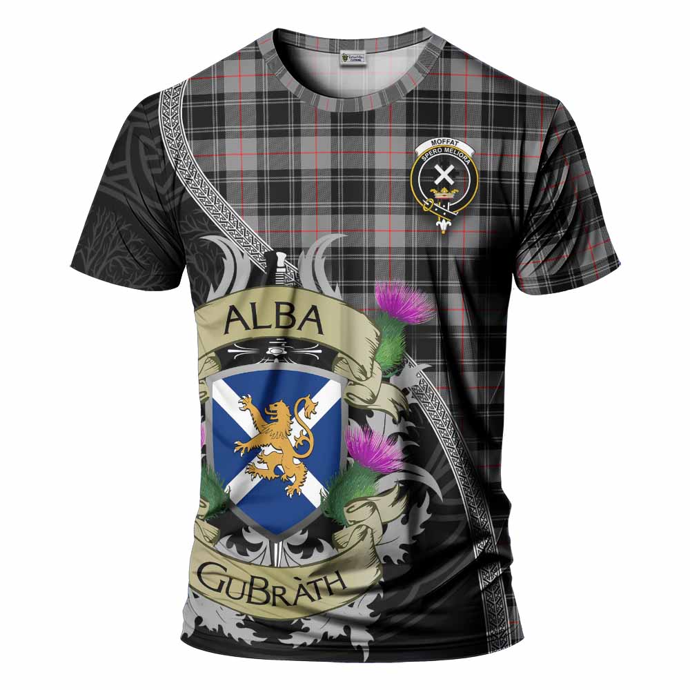 Moffat Tartan Family Crest T-Shirt Lion Rampant Royal Thistle Shield Celtic Inspired Kid's Shirt - Tartan Vibes Clothing