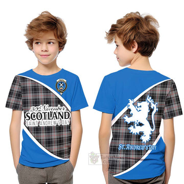 Moffat Family Crest Tartan Kid T-Shirt Celebrate Saint Andrew's Day in Style