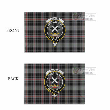 Moffat Tartan House Flag with Family Crest