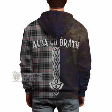 Moffat Tartan Family Crest Hoodie Alba Gu Brath Be Brave Lion Ancient Style - Tartan Vibes Clothing