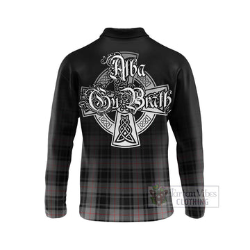 Moffat Tartan Long Sleeve Polo Shirt Featuring Alba Gu Brath Family Crest Celtic Inspired