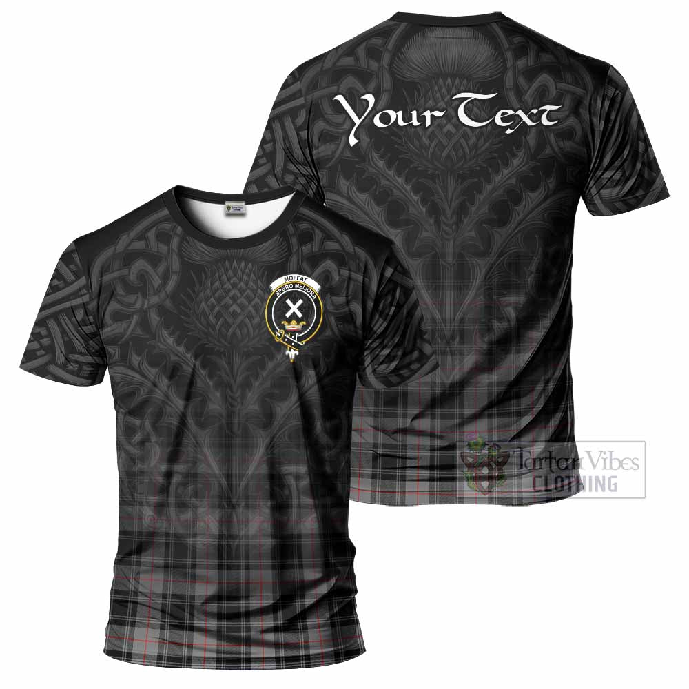 Tartan Vibes Clothing Moffat Tartan T-Shirt with Family Crest Celtic Thistle Vibes