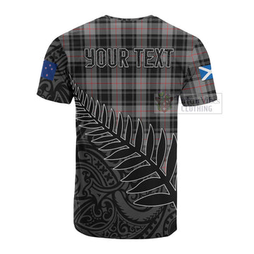 Moffat Crest Tartan Cotton T-shirt with New Zealand Silver Fern Half Style