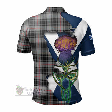 Moffat Tartan Family Crest Polo Shirt Scottish Thistle Celtic Inspired - Tartan Vibes Clothing