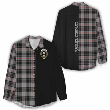 Moffat Tartan Women's Casual Shirt with Family Crest and Half Of Me Style