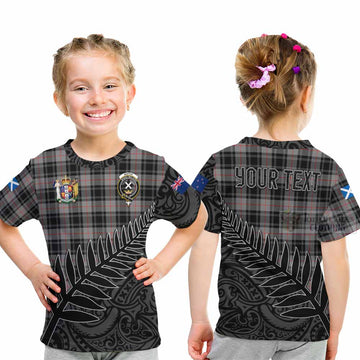 Moffat Crest Tartan Kid T-Shirt with New Zealand Silver Fern Half Style