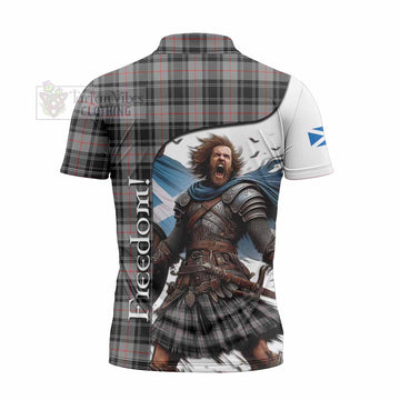 Moffat Crest Tartan Zipper Polo Shirt Inspired by the Freedom of Scottish Warrior