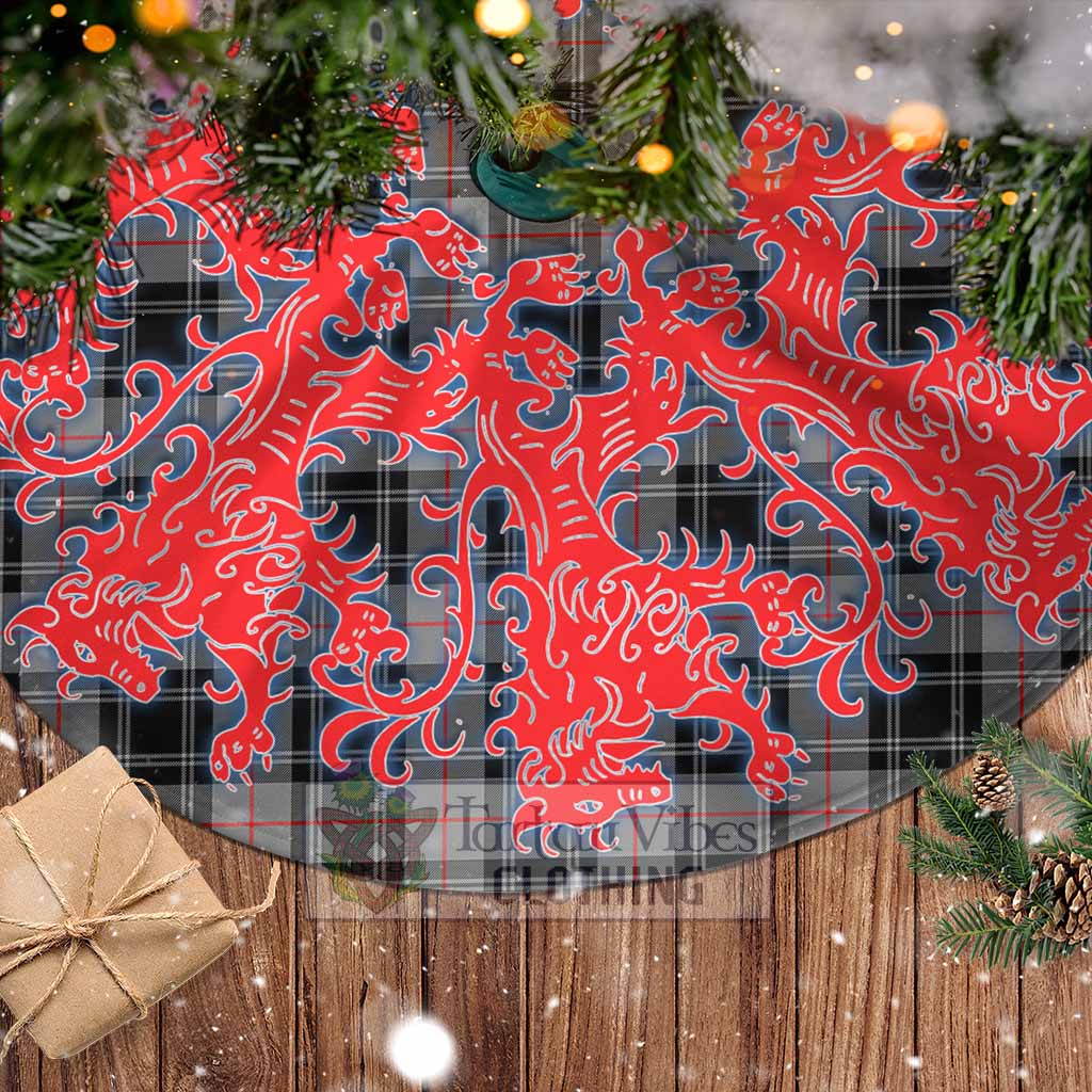 Tartan Vibes Clothing Moffat Tartan Christmas Tree Skirt Lion Rampant Style