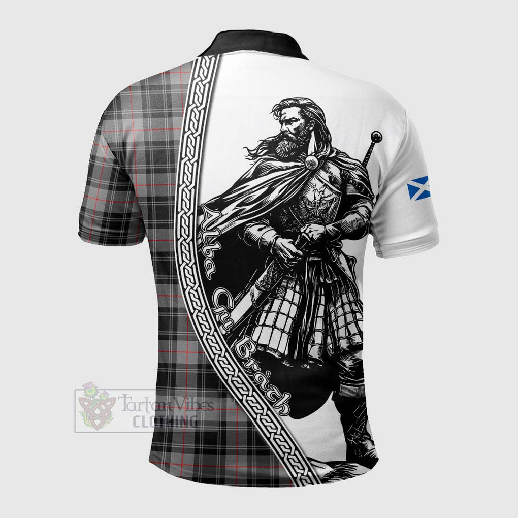 Tartan Vibes Clothing Moffat Tartan Clan Crest Polo Shirt with Highlander Warrior Celtic Style