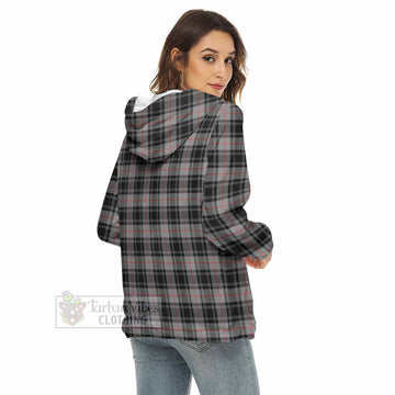 Moffat Tartan Women's Borg  Half Zip Fleece Hoodie