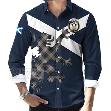 Moffat Tartan Lion Rampant Long Sleeve Button Shirt Proudly Display Your Heritage with Alba Gu Brath and Clan Name