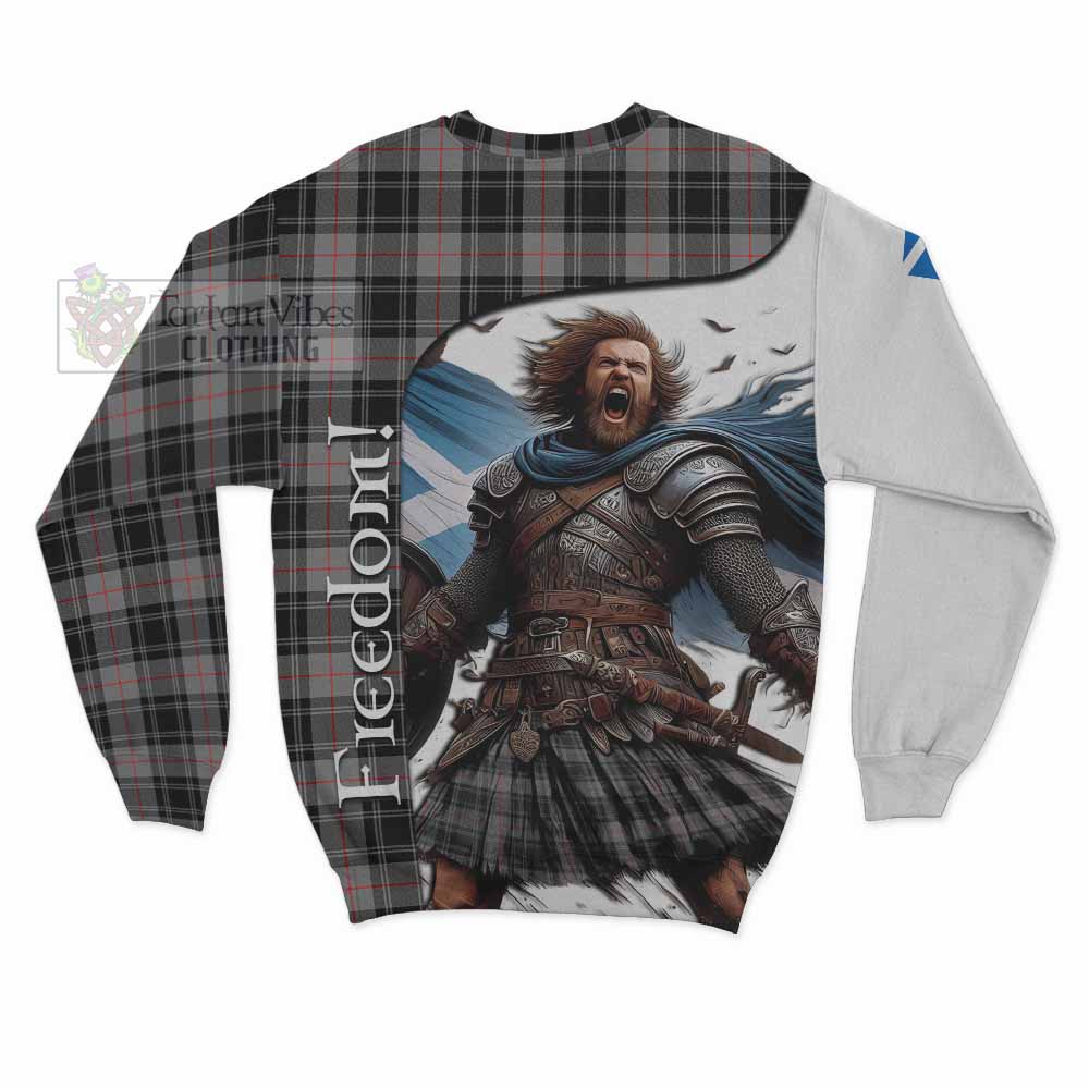 Tartan Vibes Clothing Moffat Crest Tartan Sweatshirt Inspired by the Freedom of Scottish Warrior